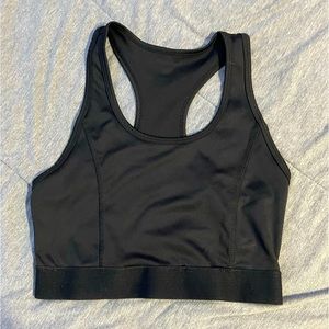 Basic black sports bra